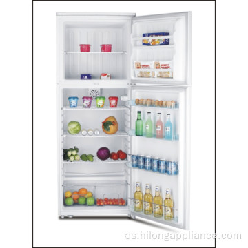 Refrigerador frigorífico de montaje superior con doble puerta y compresor